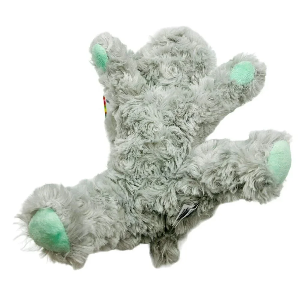 Garanimals Elephant Plush Gray Mint Green Ears Bow‎ Swirl Fur Sewn Eyes with Tag